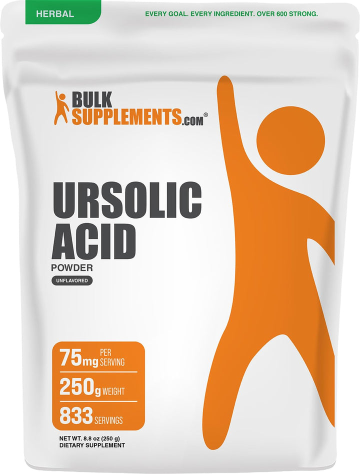 BulkSupplements Poudre d'Acide Ursolique 250g avant ouverture