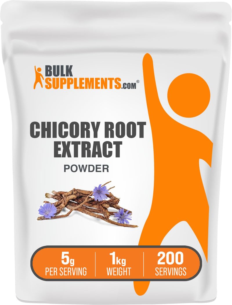 BulkSupplements Poudre d'Extrait de Racine de Chicorée 1 kg vue de face