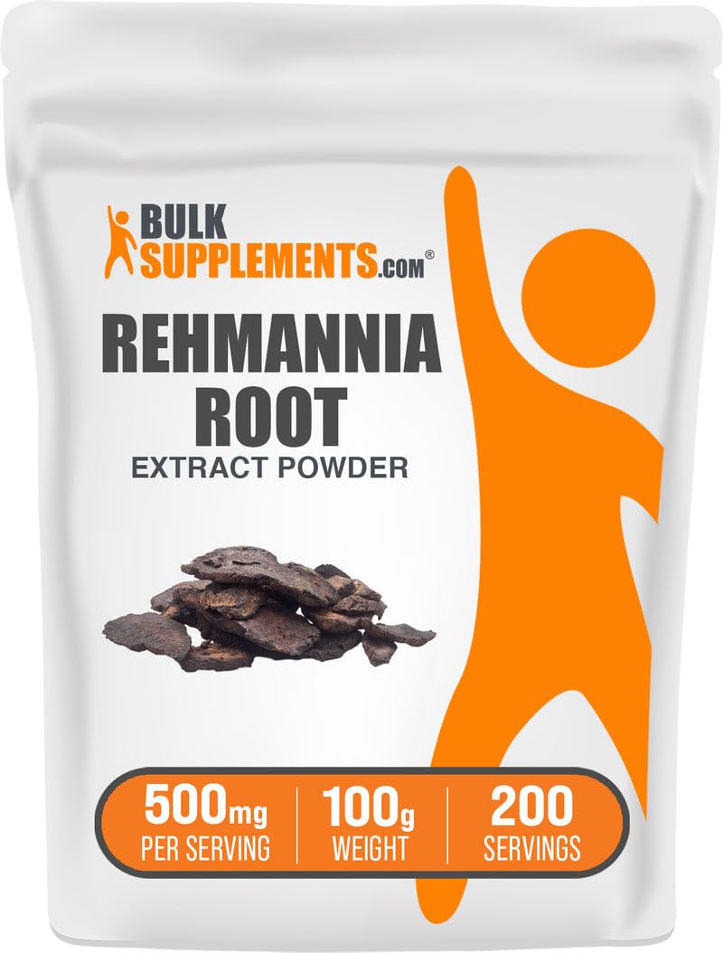 BulkSupplements Poudre d'Extrait de Rehmannia 100g - vue de l'avant