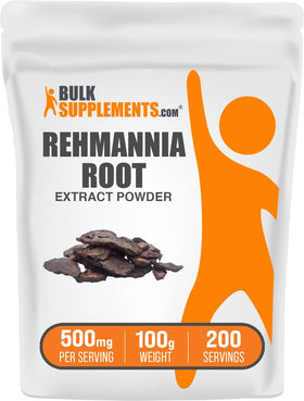 BulkSupplements Poudre d'Extrait de Rehmannia 100g - vue de l'avant