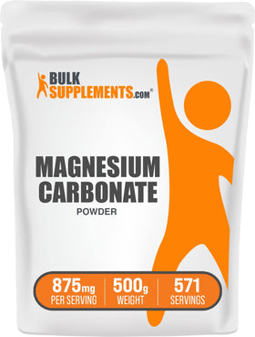BulkSupplements Poudre de Carbonate de Magnésium 500g vue de face