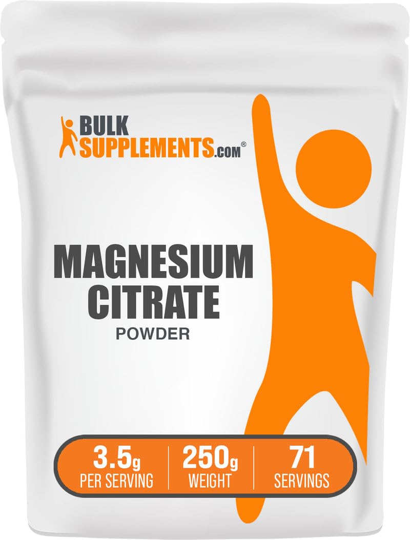 BulkSupplements Poudre de Citrate de Magnésium 250g vue avant