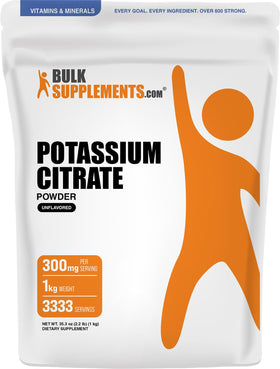 BulkSupplements Poudre de Citrate de Potassium 1kg vue de face