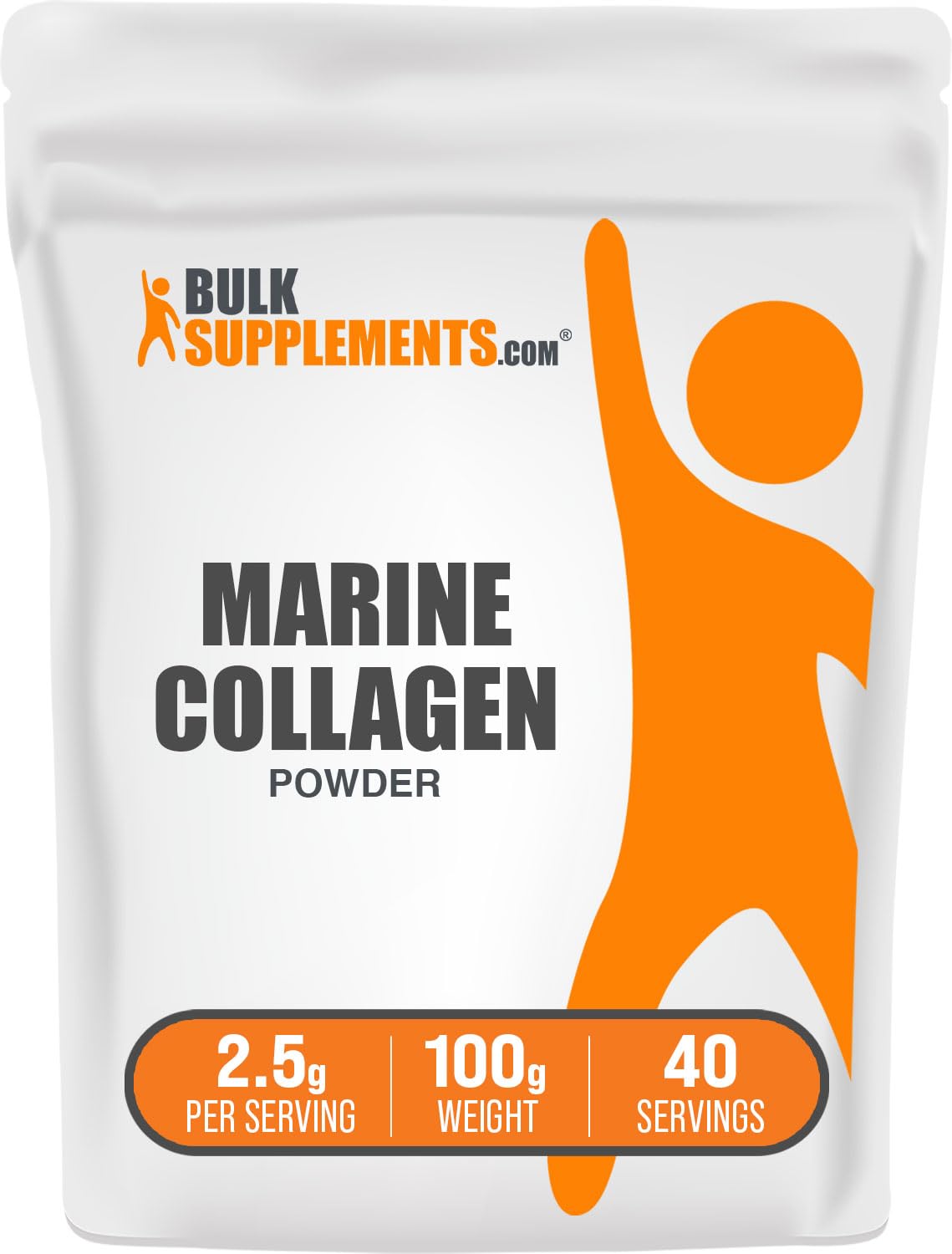 BulkSupplements Poudre de Collagène Marin 100g, vue avant
