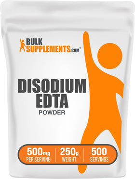 BulkSupplements Poudre de Disodium EDTA 250g vue avant avec étiquette