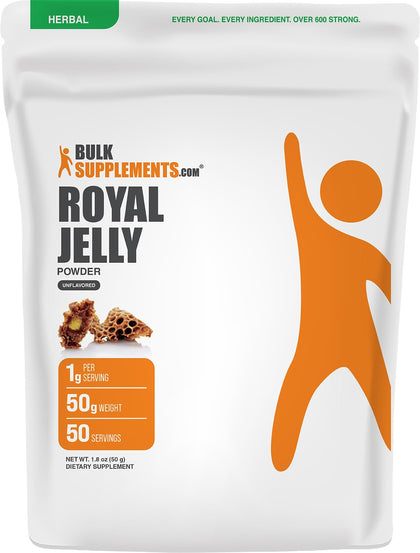 BulkSupplements Poudre de Gelée Royale 50g vue avant
