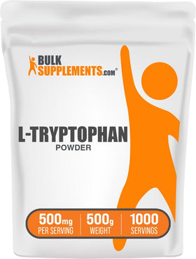 BulkSupplements Poudre de L-Tryptophane 500mg, vue de face
