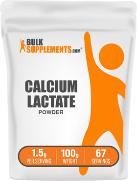 BulkSupplements Poudre de Lactate de Calcium 100g vue avant