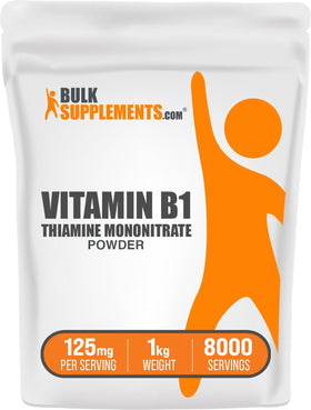 BulkSupplements Poudre de Mononitrate de Thiamine 125mg 1kg vue de face