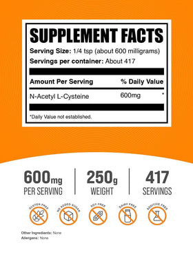 BulkSupplements Poudre de NAC 600mg emballage