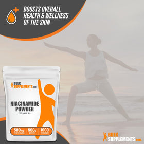 BulkSupplements Poudre de Niacinamide 500mg avec cuillère