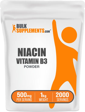 BulkSupplements Poudre de Niacine 1kg emballage avant