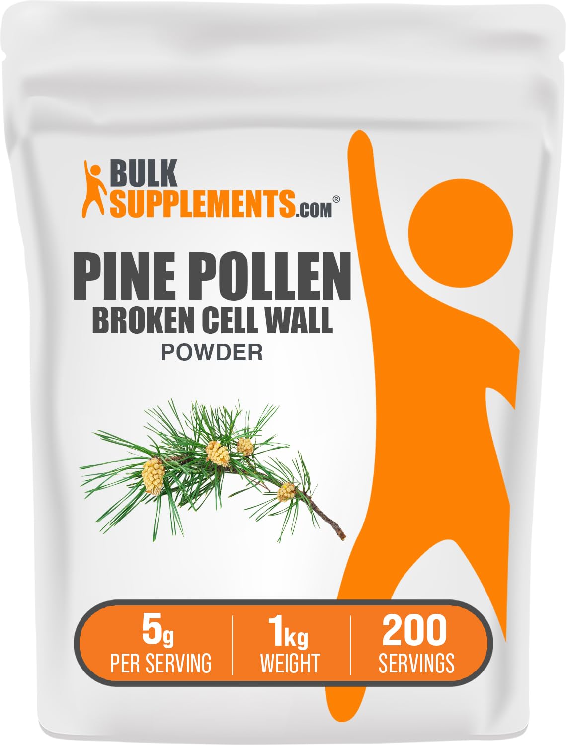BulkSupplements Poudre de Pollen de Pin 1kg emballage avant