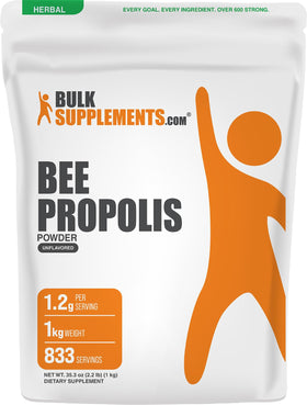 BulkSupplements Poudre de Propolis d'Abeille 1 kg - emballage avant