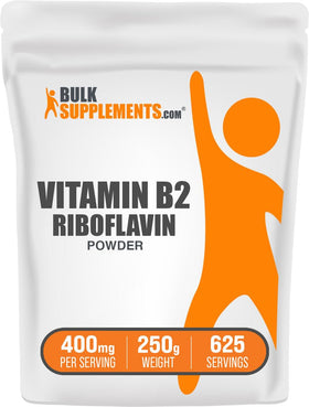 BulkSupplements Poudre de Riboflavine 400mg 250g vue de face