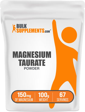 BulkSupplements Poudre de Taurate de Magnésium 100g vue de face