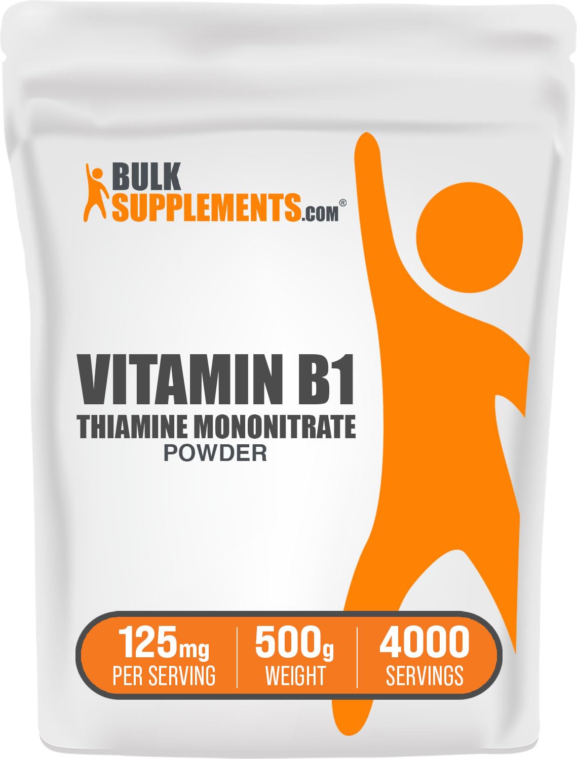 BulkSupplements Poudre de Thiamine Mononitrate 125mg avant