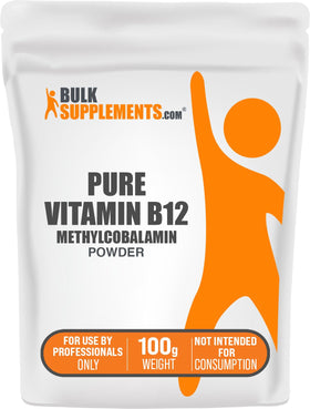 BulkSupplements Poudre de Vitamine B12 Methylcobalamine 100g vue de face