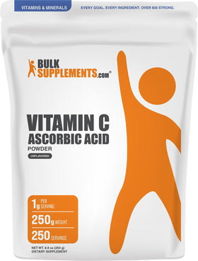 BulkSupplements Poudre de Vitamine C 250g vue de face