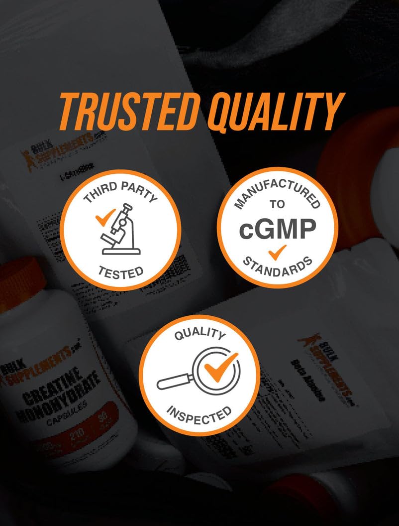 BulkSupplements Poudre DMG 500mg, tableau des informations nutritionnelles