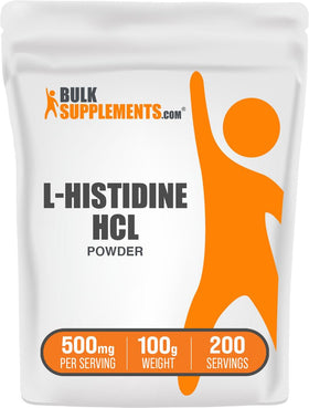 BulkSupplements Poudre L-Histidine HCl 500mg vue de face