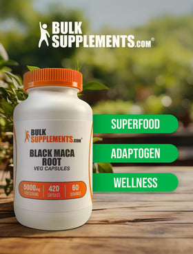 BulkSupplements racine de maca noire 5000mg contenant