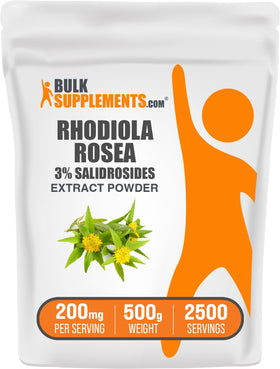 BulkSupplements Rhodiola Extract Powder 500g packaging front view