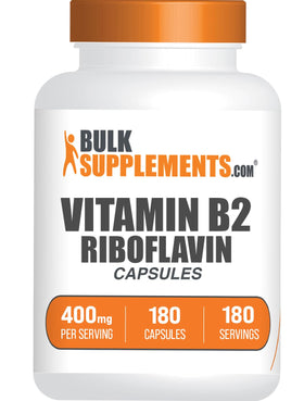 BulkSupplements Riboflavine 400 mg Capsules, vue de face