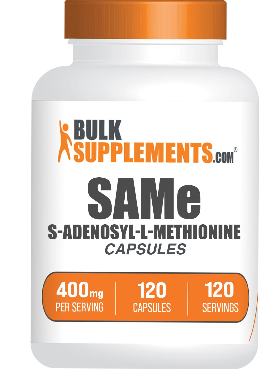 BulkSupplements SAM-e Capsules 400mg pack front view