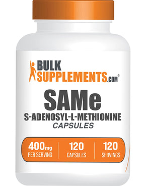 BulkSupplements SAM-e Capsules 400mg pack front view