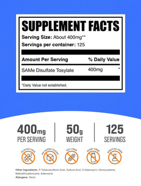BulkSupplements SAM-e Poudre 400mg en poudre dans un bol