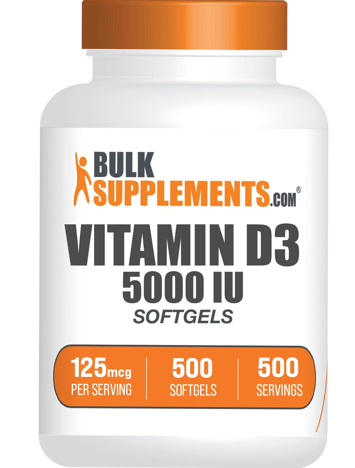 BulkSupplements Vitamine D3 5000IU Softgel avec emballage