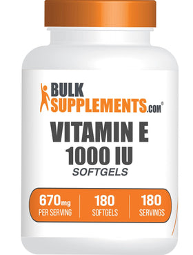 BulkSupplements Vitamine E 1000 IU Gélules Souples avant
