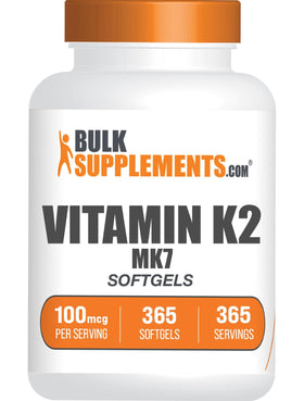BulkSupplements Vitamine K2 MK7 365 Gélules Softgel vue de face