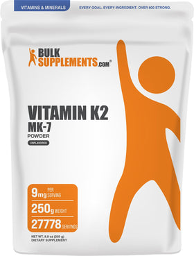 BulkSupplements Vitamine K2 MK7 Poudre 250g, emballage avant