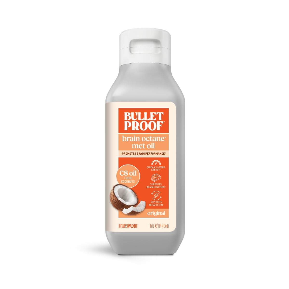 Bulletproof Brain Octane C8 Huile MCT 473 ml vue avant