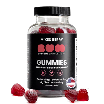 Bum Complément Alimentaire en Fibres Prébiotiques - 60 Gummies en bouteille