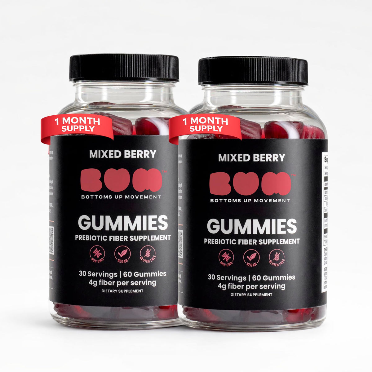Bum Gummies Prébiotiques 240 Gummies avec emballage