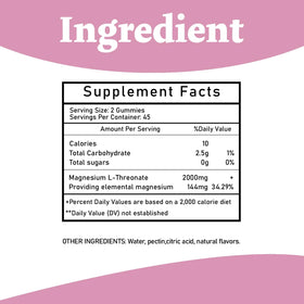 Bumjazz Gummies de Magnésium L-thréonate fraise saveur gummies