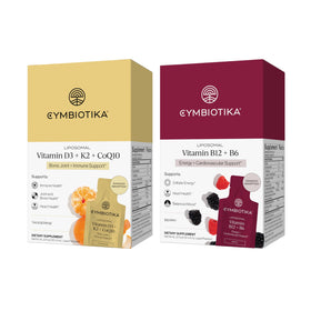 Bundle CYMBIOTIKA Liposomal B12 + B6 et D3 + K2 + CoQ10 avec sachets individuels