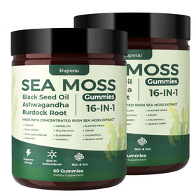 Buporai Gummies de Mousse de Mer 60 unités, vue de face