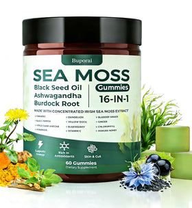 Buporai Gummies de Mousse de Mer 6000mg bouteille vue avant