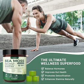 Buporai Gummies de Mousse de Mer 6000mg bouteille vue latérale