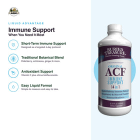 Buried Treasure ACF Support daily wellness 480 ml étiquette avec ingrédients