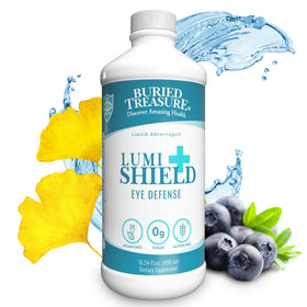 Buried Treasure LumiShield Plus 16 oz en flacon avec étiquette colorée