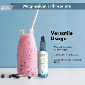 Buried Treasure Magnesium L-Threonate 100g à côté de livres et d'un carnet