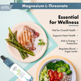 Buried Treasure Magnesium L-Threonate 100g affiché avec une cuillère doseuse