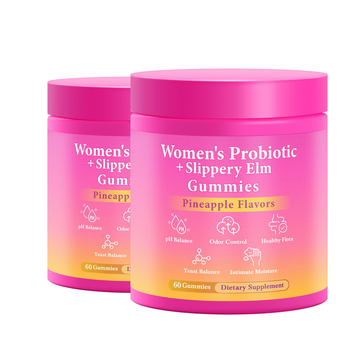 BURMINY Gummies Probiotiques Féminins 120 Gummies Ananas vue de face