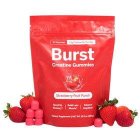Burst Creatine Gummies 90 comprimés saveur fraise vue de face
