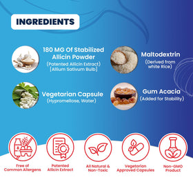 BuyNaturally Ail Allicine 90 capsules sur une table